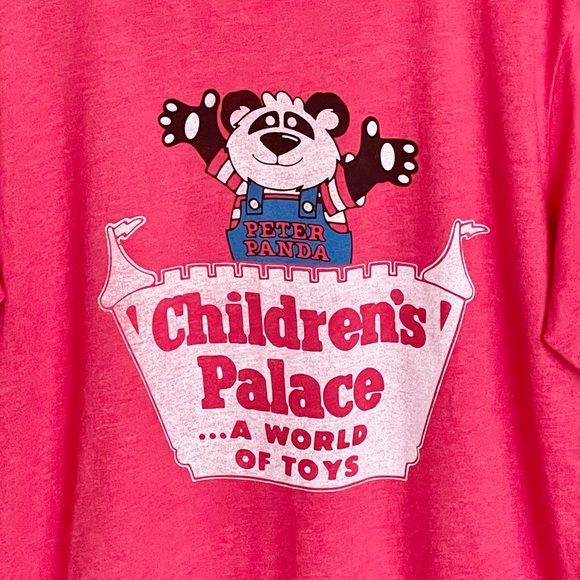 NEW RARE Children’s Palace Child World Peter Panda Retro 80s T Shirt Adult XL - Picture 3 of 5